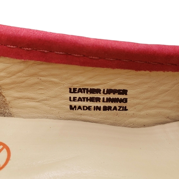 Marc Joseph | NIB Madison Red Nobuck Gold Star Preppy Leather Loafers Girl 13.5 - Picture 12 of 15